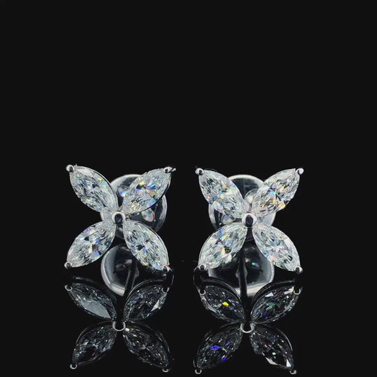 Marquise Flower Earrings