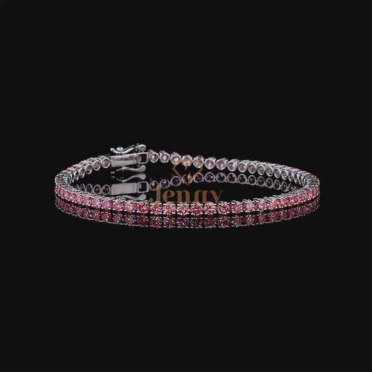 Pink Tennis Bracelet