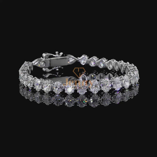 Oval Diamond Tennis Bracelet